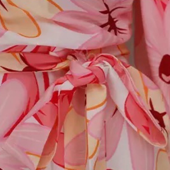 Riviera Summer Floral Dress In Pastel Blooms, Small to Plus Sizing Available - Picture 10 of 10